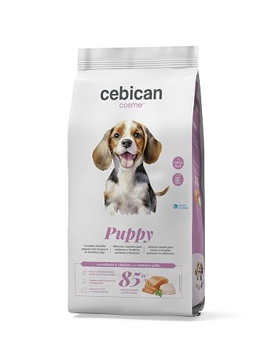 CEBICAN Puppy 3 kg - Pienso para Perros Cachorros y Hembras Gestantes o Lactantes con Salmón y Pollo
