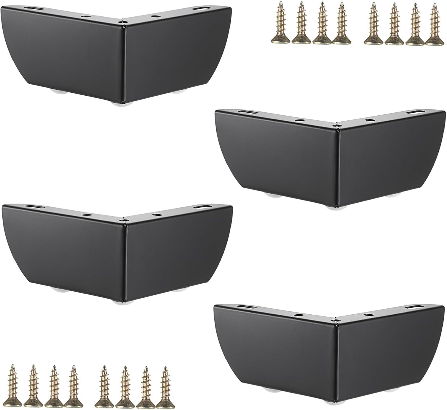 OwnMy 4PCS Metal Furniture Legs 2 Inch Black Sofa Legs