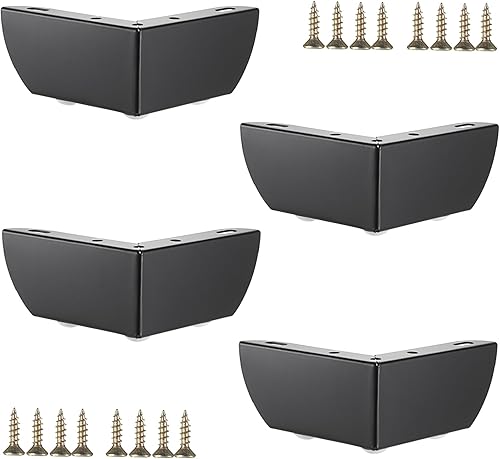 OwnMy 4 patas de metal para muebles, patas de sofá plateadas de 2 pulgadas, patas otomanas modernas, patas de mesa de café, elevadores de silla de