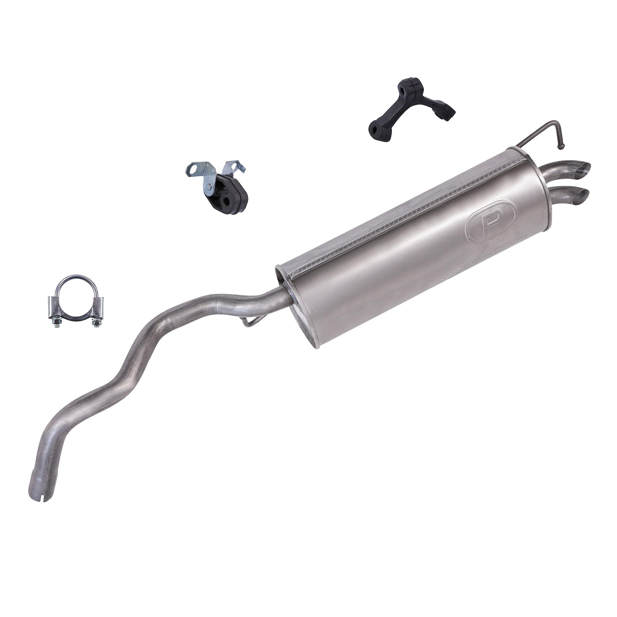 ATEC Germany Silenciador de escape conjunto 1x Silenciador trasero, 1x