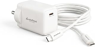 Stuffcool Numen 45W GaN Fast Charger with 45W PD PPS, Supports SFC 2.0 & AVS, Charges iPhone 18/18 Pro/Duo – 50% in 20 Mins, Pixel 11, Samsung Galaxy, Pixel & MacBook Air, with 100W 5A C to C Cable