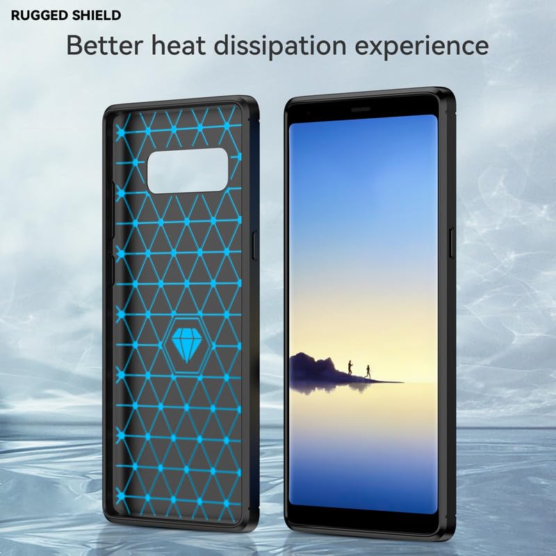 Image of Hybrid Carbon Fiber Back Case for Samsung Galaxy Note 8 (Black)