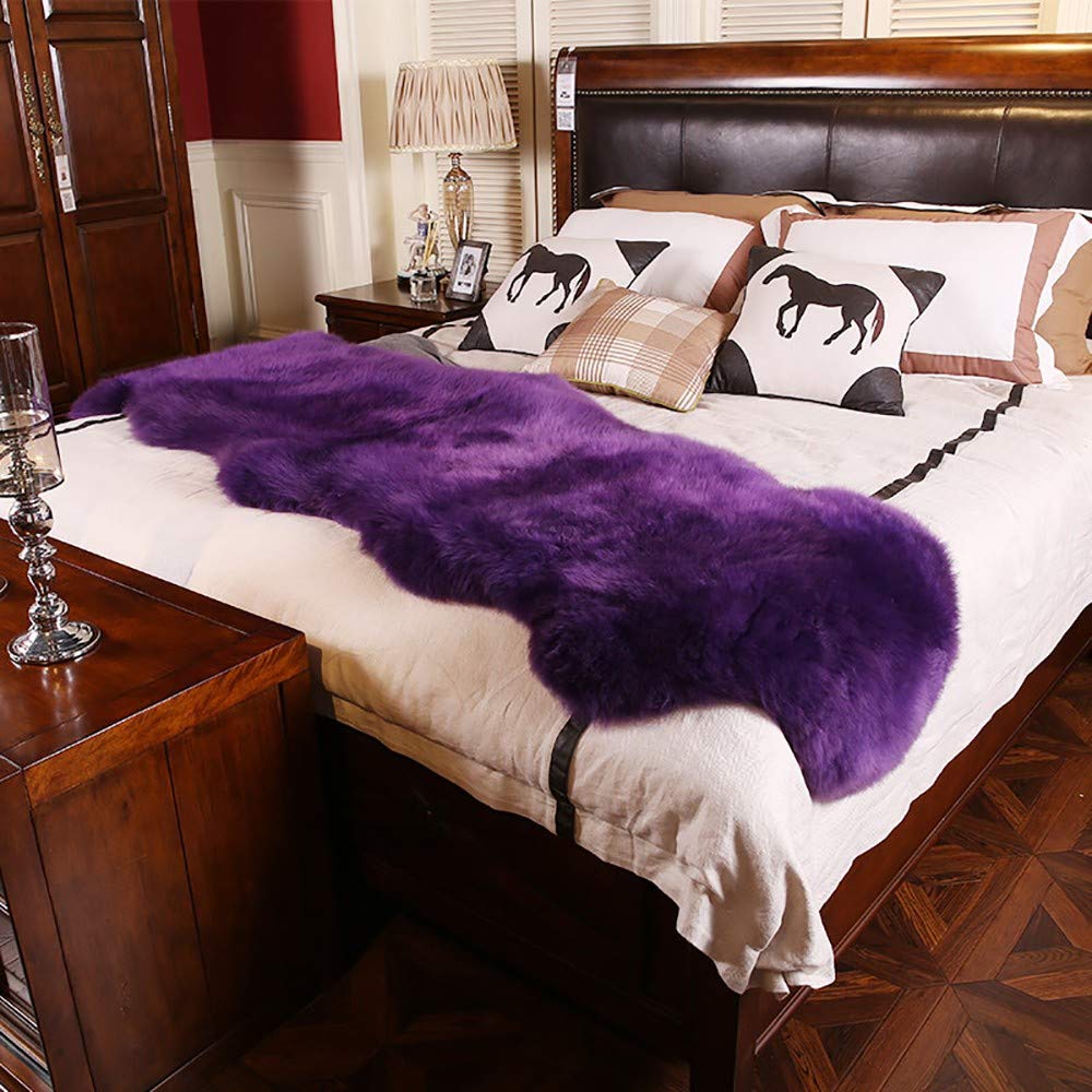 Tapis en Peau de Mouton SynthéTique,Imitation Wool Fleece Fluffy Coussin Canapé Laine Tapis, EuropéEn Simple et éLéGant Coussin De Chaise Chambre Salon Baie VitréE Couverture