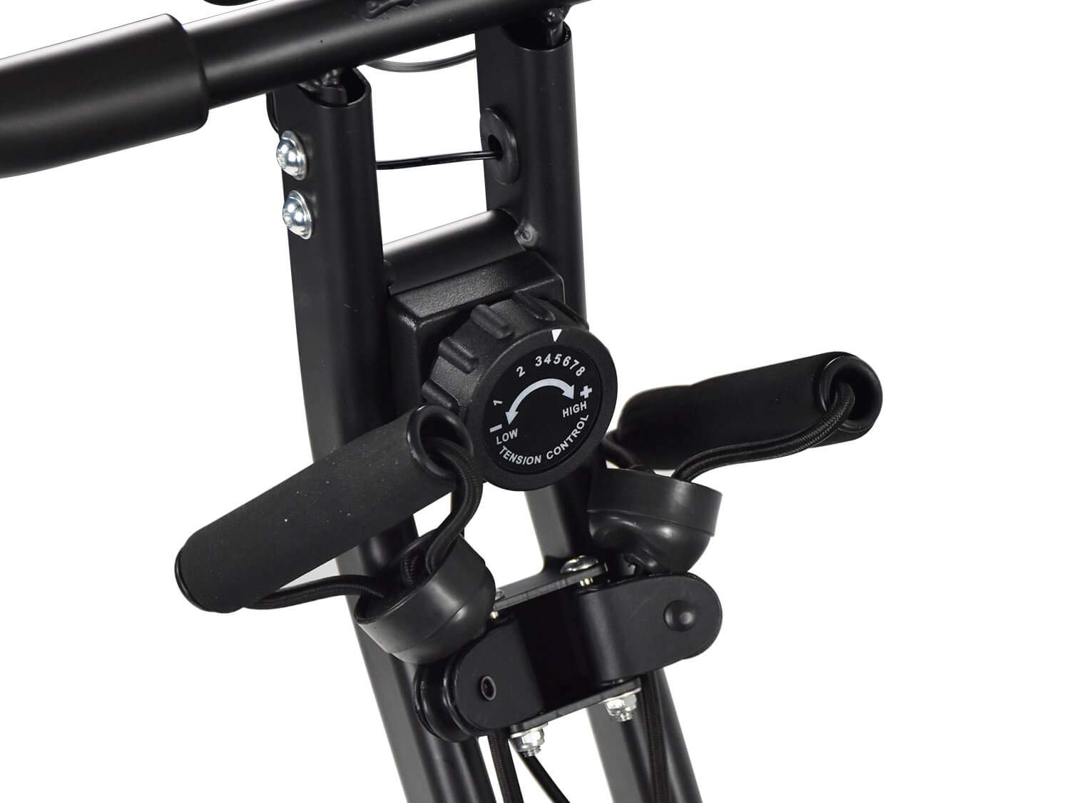 Maxofit MF-30 X-Bike Vélo d'appartement pliable (Ergomètre)pour Entrainement cardio ,avec dossier réglable, 8 niveaux de résistance, 2 bandes élastiques et écran LCD