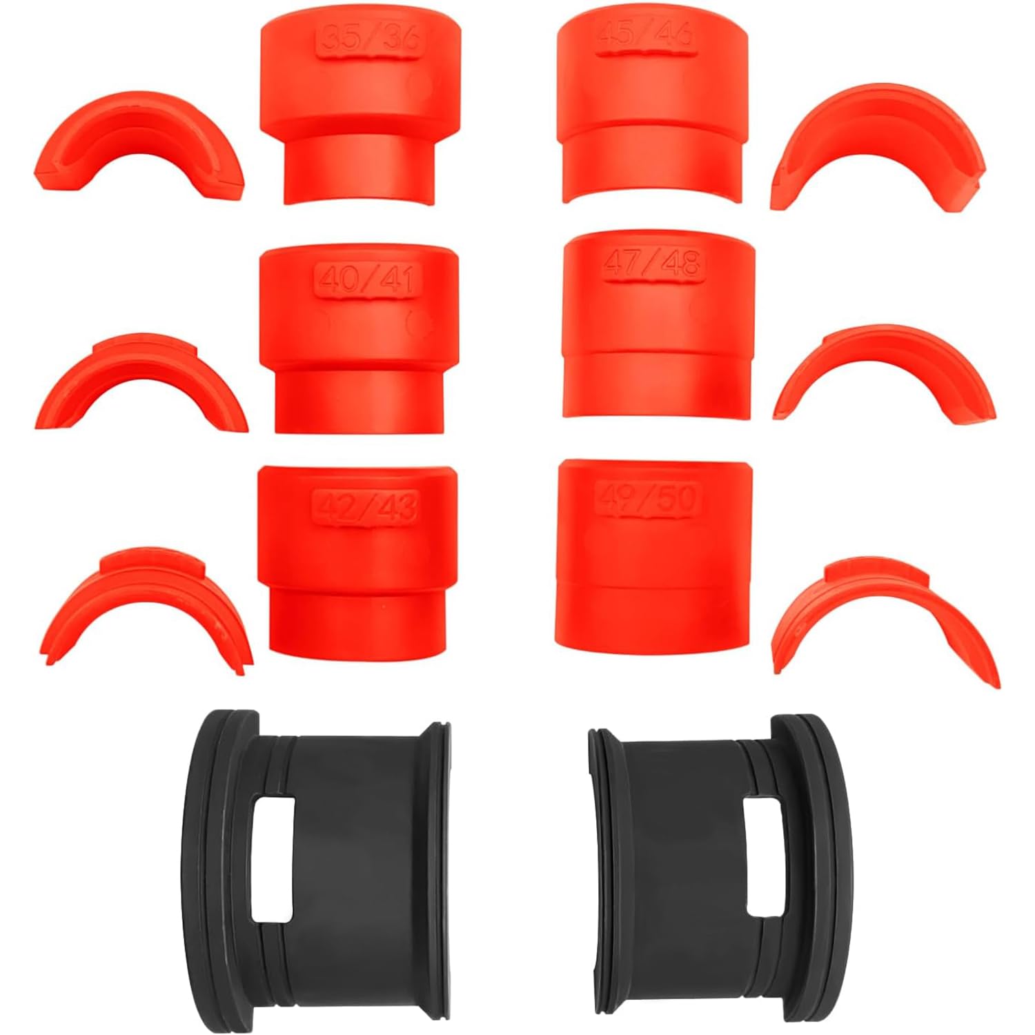 Kit Universale da 14 Pezzi per Installazione Paraoli Forcelle Moto, Compatibile con Forcelle da 35 mm a 50 mm