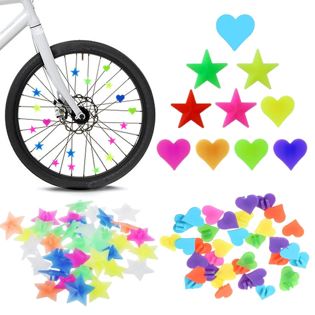 Réflecteurs Rayons Vélo 42 Pièces - Visibilité 360° - Acrylique Et ABS - Enfants Adultes
