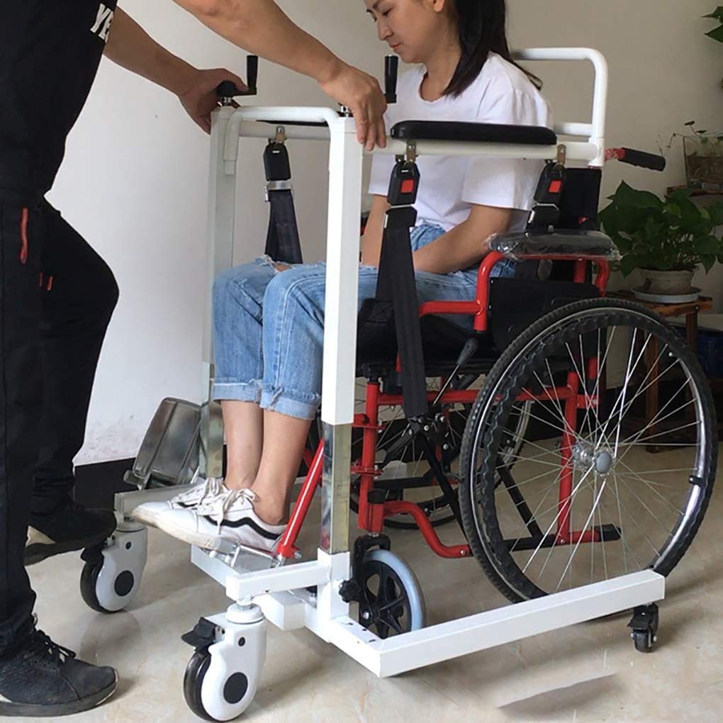 Sollevatore per DISABILI Manualmente-Cambio per Infermieristica Pazienti Disabili-Macchina di Sollevamento con Funzione Telescopica
