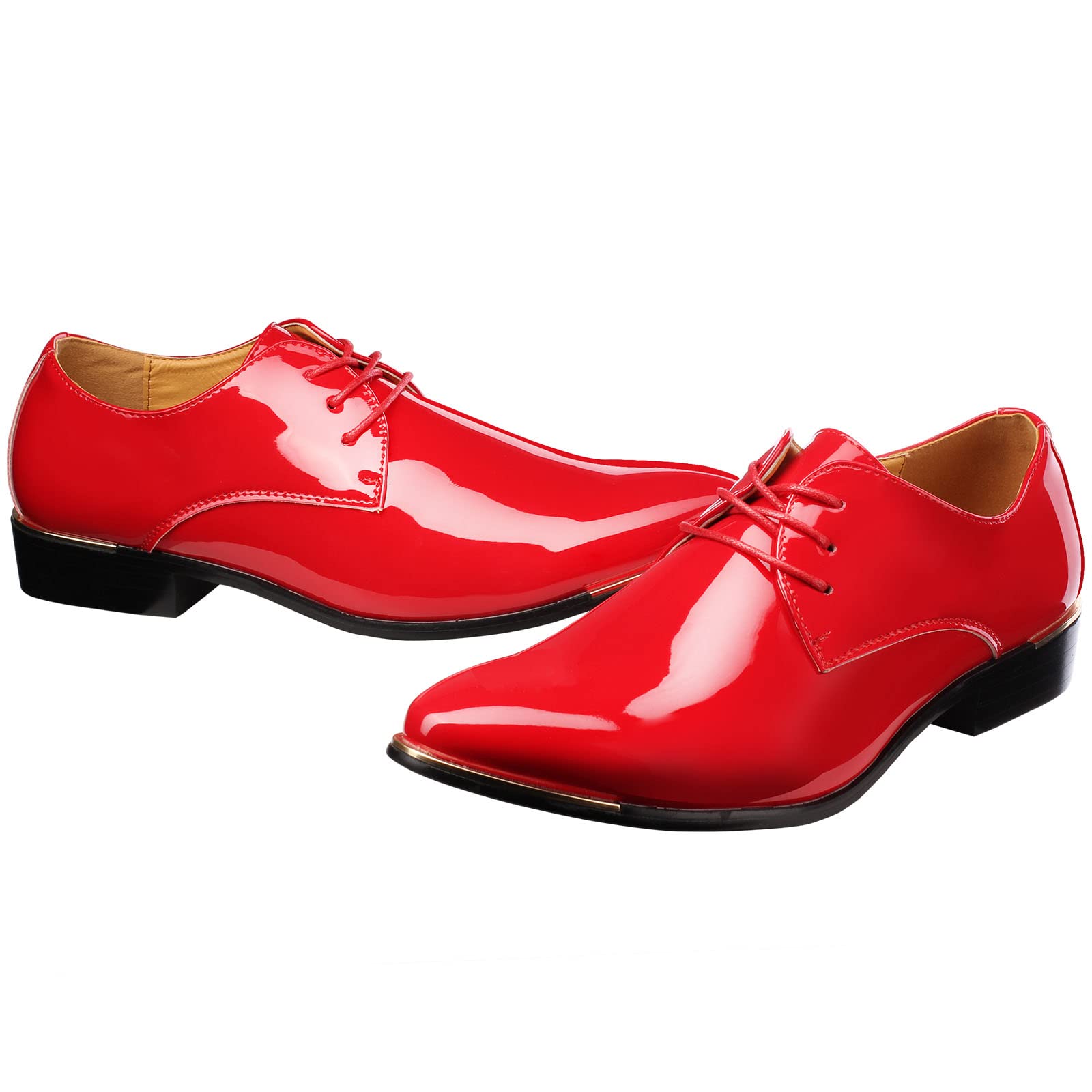 Herren Anzugschuhe Hochzeit Derby Lederschuhe Schnürhalbschuhe Oxford Schuhe Smoking Lackleder