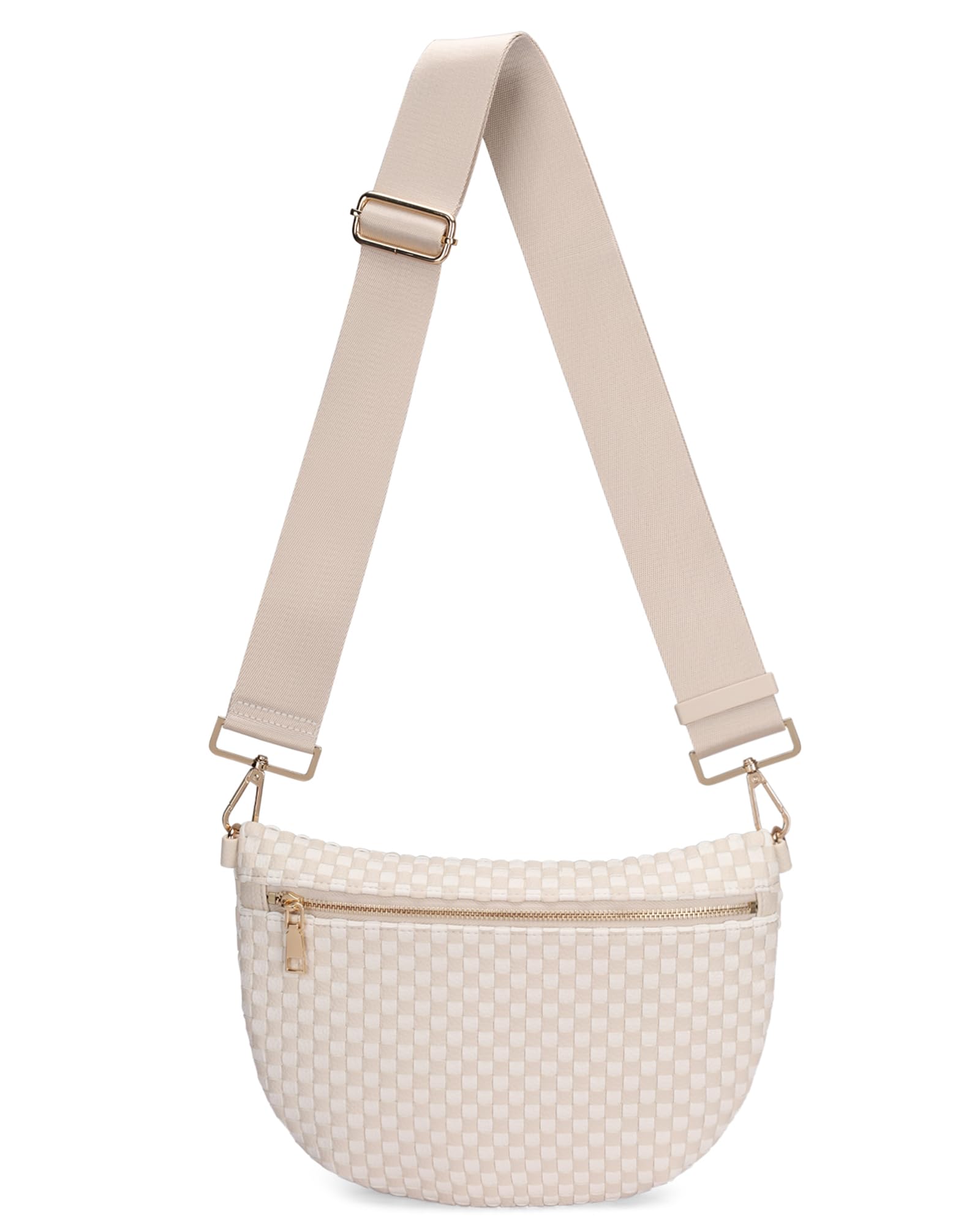 WOOMADA Checkered PU Bum Bag