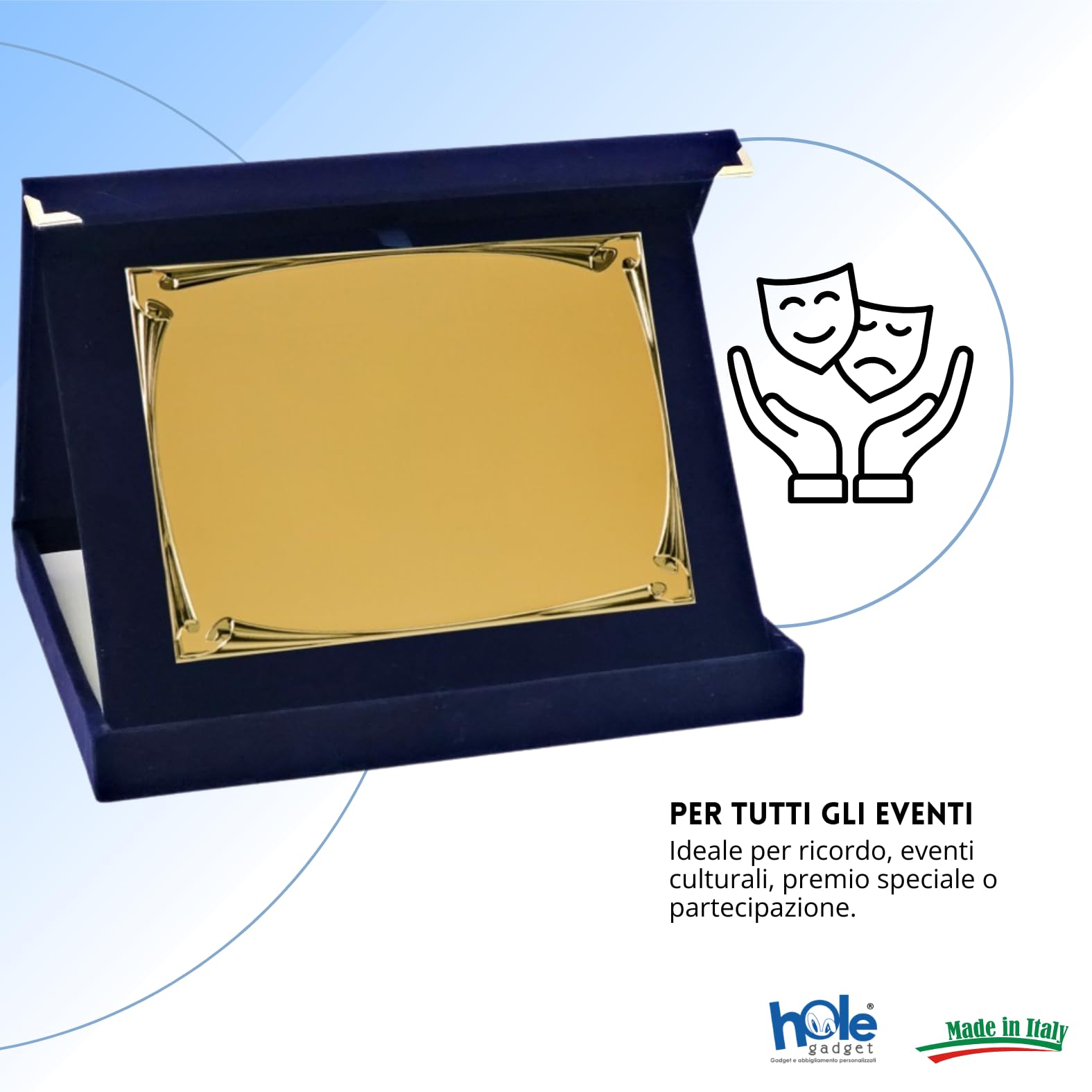 Targa Personalizzata Idea Regalo per Premiazioni, Pensionamento, Compleanno, Laurea, Riconoscimento e Partecipazione in Metallo con Cofanetto (19.75.26)