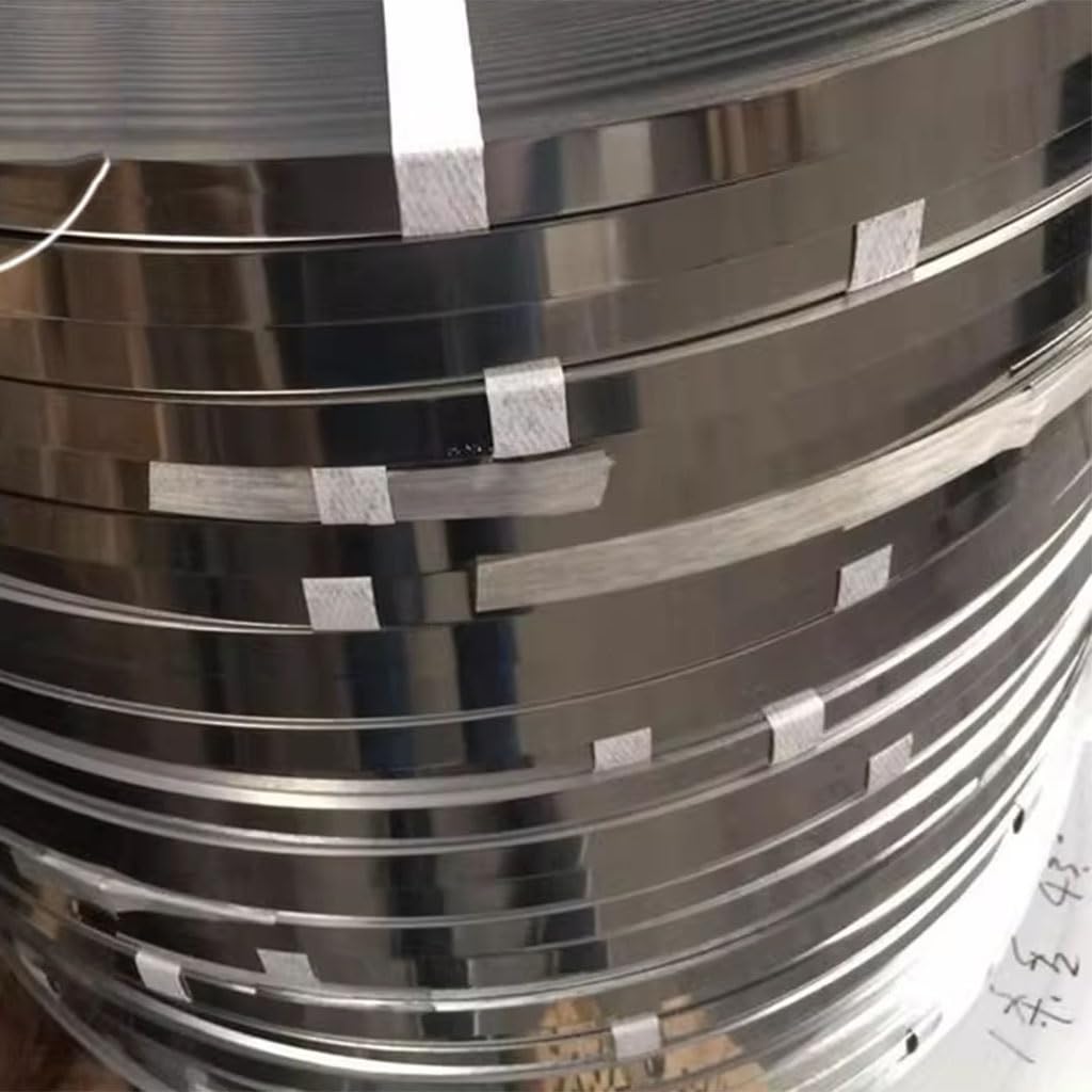 Rotolo di lamina di acciaio inossidabile, Striscia di acciaio inossidabile 301 0,3 mm 1 m larghezza 5-50
