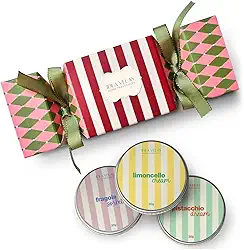 Kit de 3 velas aromáticas ITALIAN GELATO (limoncello cream/fragola sorbet/pistacchio dream), IDEA VELAS, 30g cada, embalagem de presente