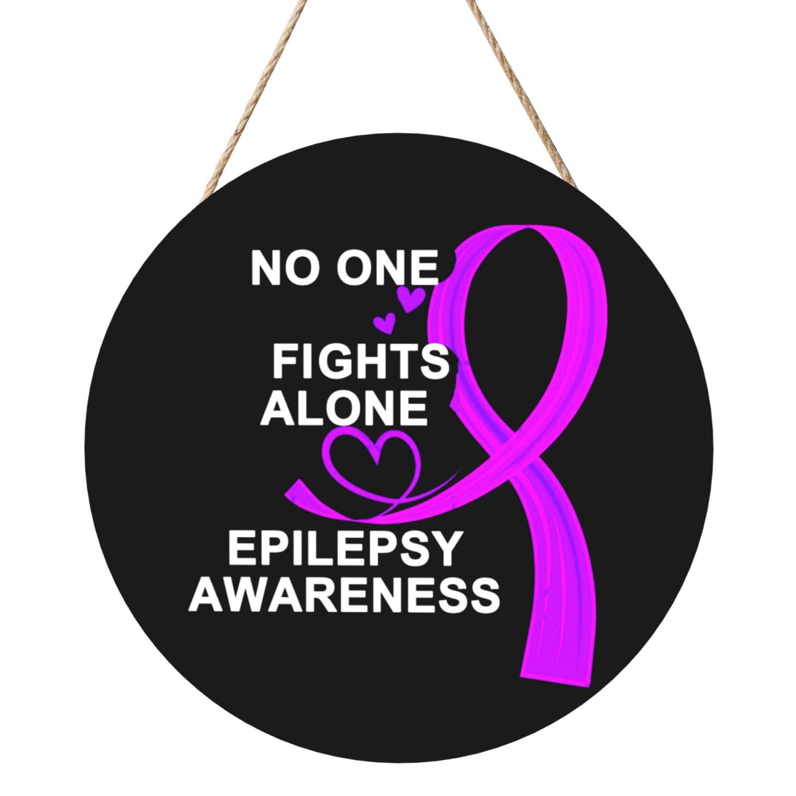 November Is National Epilepsy Awareness Month Door Signs Plaques Wood Welcome Sign For Front Door Wall Hanging For Home Farmhouse Office Classroom Party Decoration