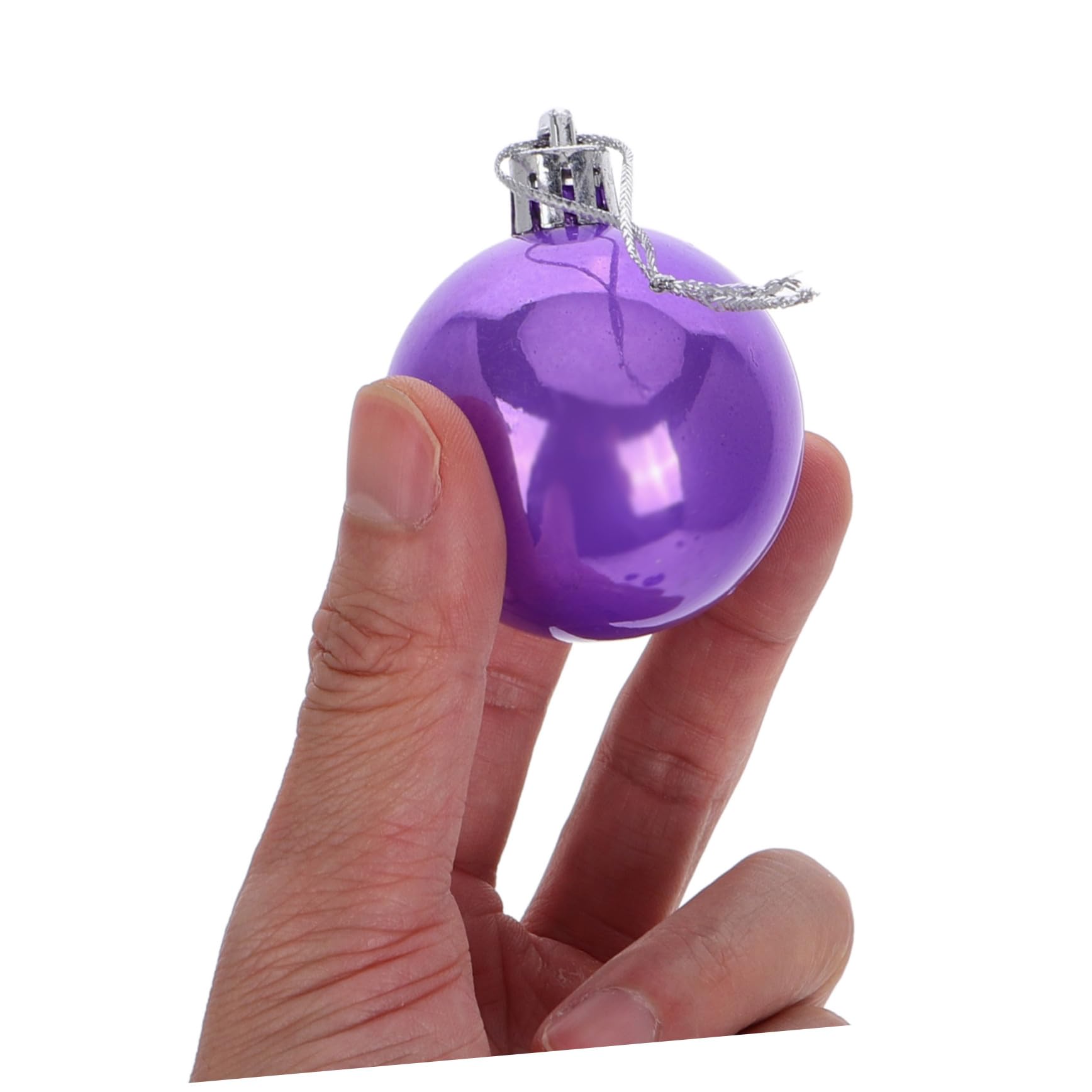 POPETPOP 37pezzi Palline di Natale Sospese Ornamenti Forma di Palla di Decorazioni Fiori per Alberi di Natale e Feste di Capodanno Infrangibili e Facili da Appendere