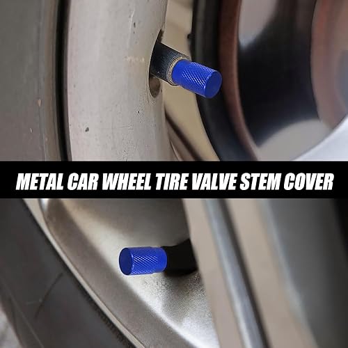 Miniatura 3 de 5 tapas de vástago de válvula de neumático de automóvil, tapas de vástago de válvula de neumático de aluminio, a prueba de polvo con sello de goma