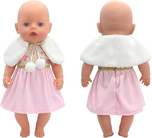 Miniatura 20 de SOTOGO 5 juegos de ropa de muñeca de bebé, trajes con sombreros para muñecas recién nacidas de 14 a 17 pulgadas, ropa de muñecas americanas de 18