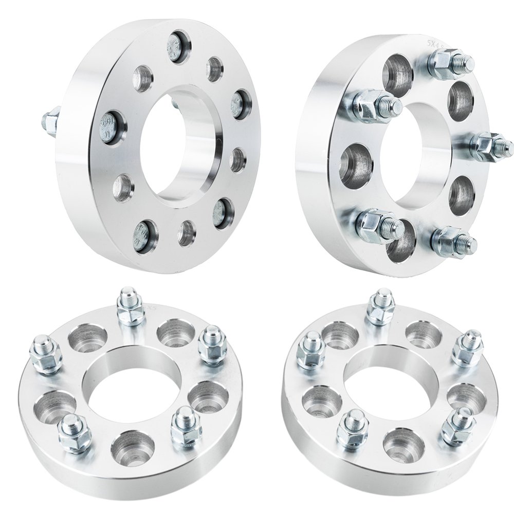 Photo 1 of AutoForever 4PCS 5 Lug 1.25" 5x4.5 to 5x5 Wheel Spacers 1 2x20 Studs 71.5mm Bore Wheel Adapters Compatible with Ranger Edge Explorer Lincoln Mazda