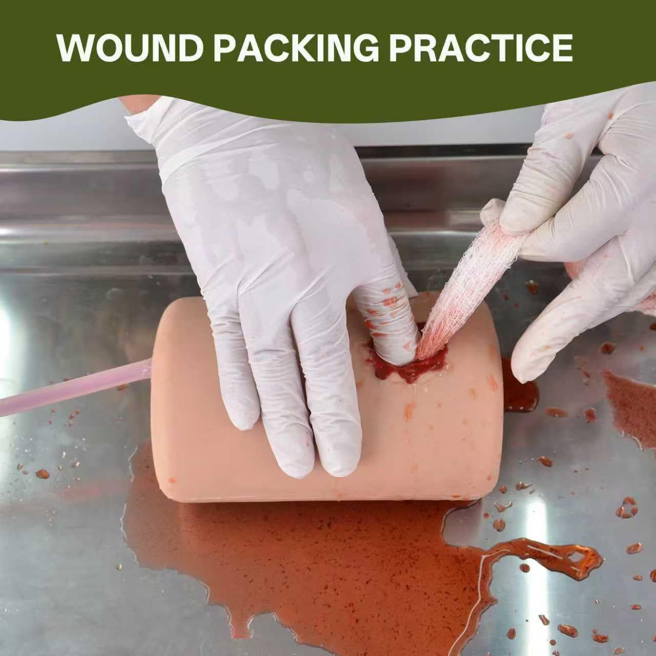 Wound Packing Trainer for Tourniquet Training, Bleeding Control Training Kit, Stop The Bleed Training Kit for Medical Classes, Carrying Bag