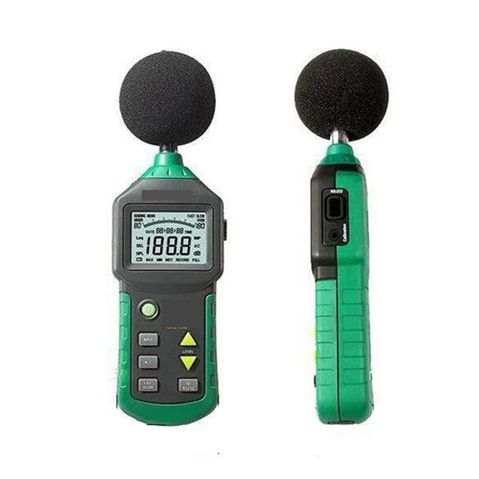 Medidor de Decibeles, Probador y software del decibelio sonómetro de Autoranging Digitaces, 30dB a 130dB