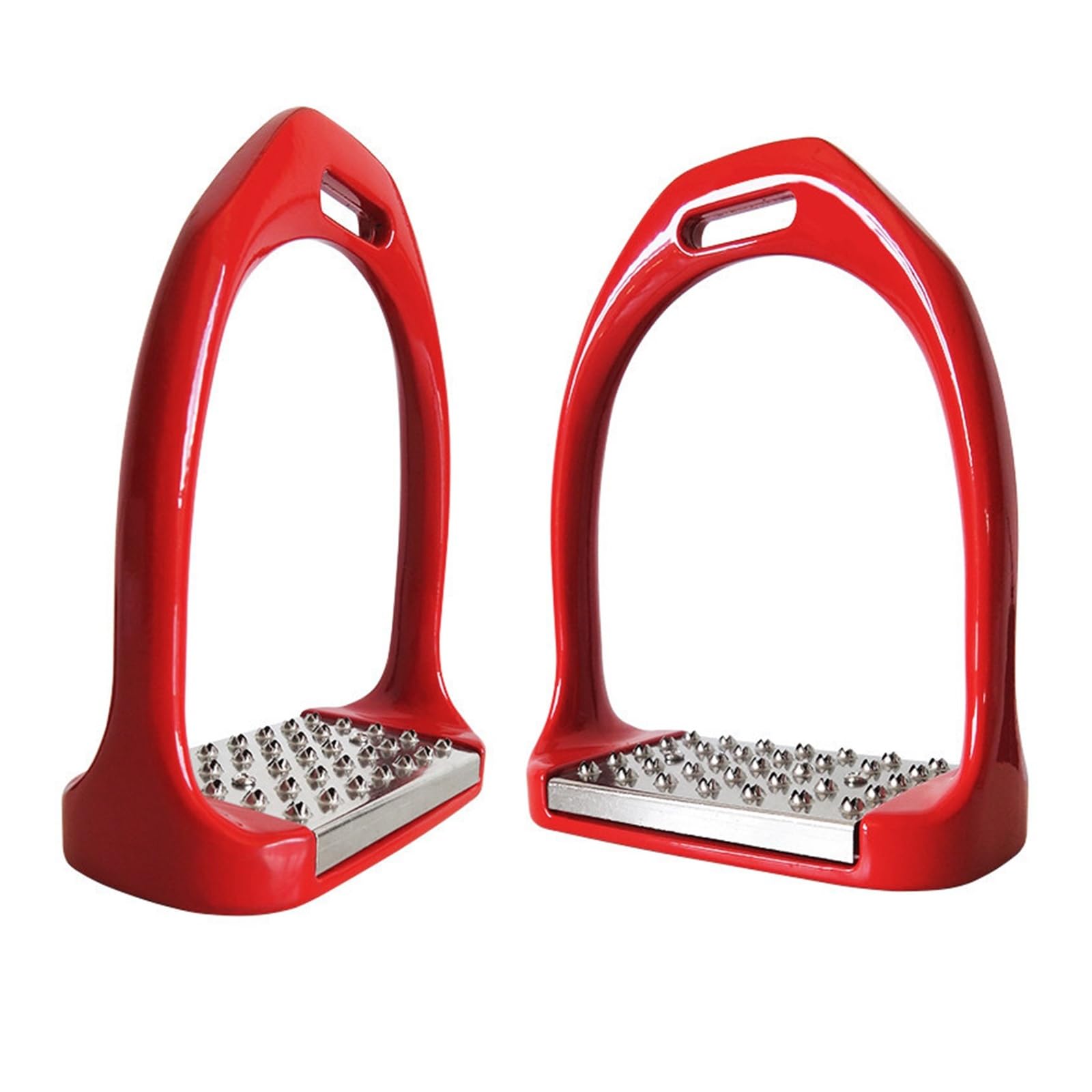 Staffe In Lega Di Alluminio Con Acciaio Inossidabile | Pedali Antiscivolo Portata Elevata Oltre 300 Kg F(Red)