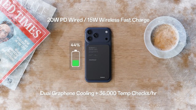 Amazon.com: MOMAX Magnetic Power Bank 5000mAh, Ultra Slim 0.3Inch