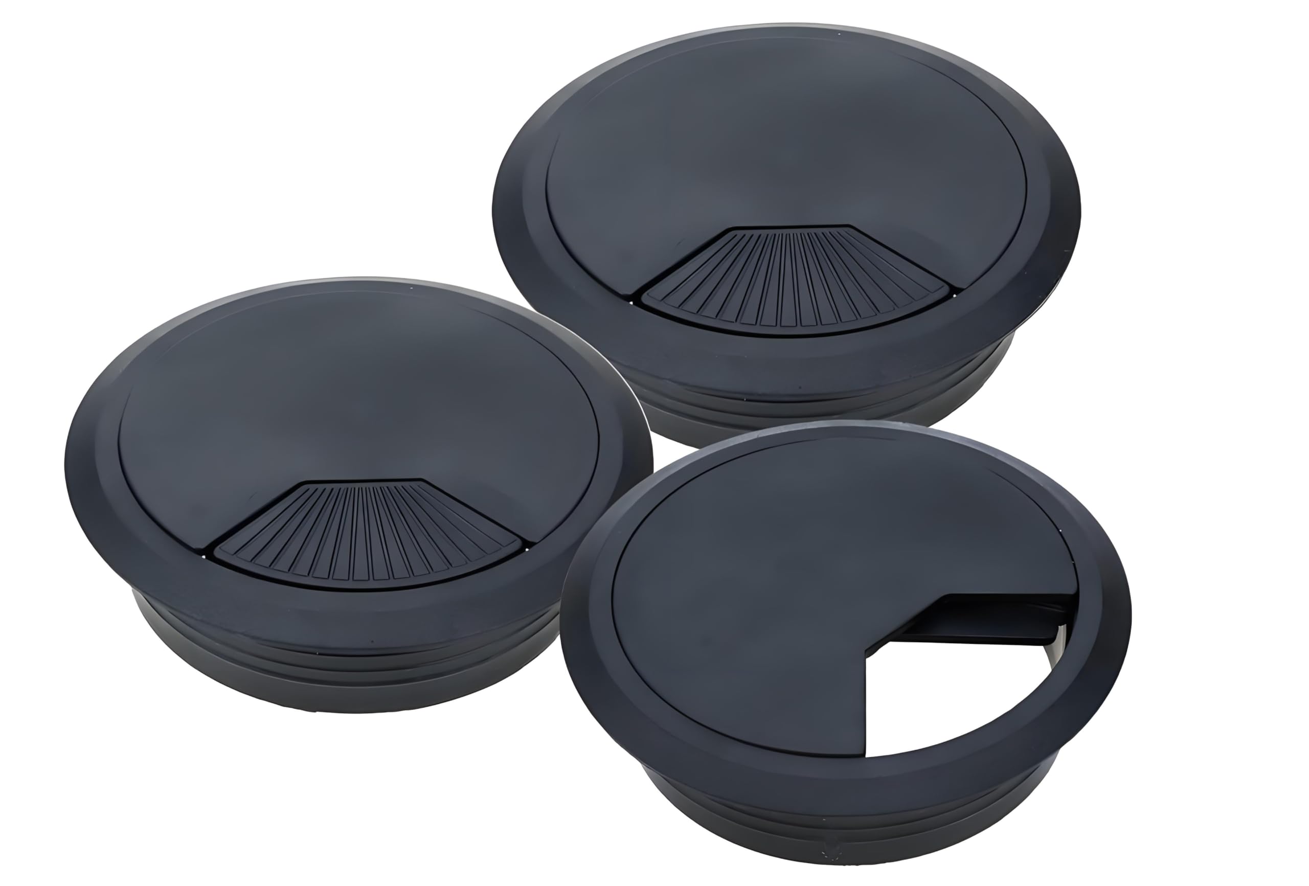 Raanb Desk Grommet Wire Organizer for Office Cord Management 80mm/3.15" Mounting Dia - Pack of 3-image-3