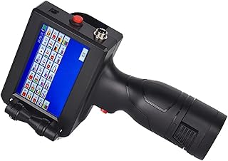 Portable Handheld Inkjet Printer Multi-Language System Handheld Inkjet Printer Small Portable Coder Production Date Logo Touch Screen Smart Inkjet Printer Intelligent Upgraded for Code Date Label (Co