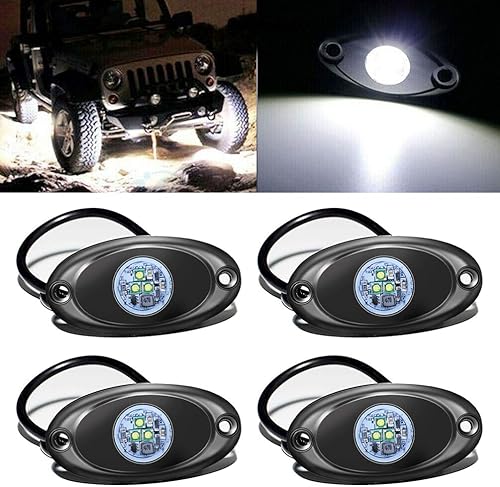 Luz LED de 4 cápsulas para Jeep, ATV, SUV, todoterreno, coche, camión, barco, mapa, luces de carga, bajo la carrocería, luz LED de neón,