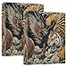 ALAZA Tiger Dragon Cloud 3 Ring Binder Holds of 200 Sheets Fits Letter Sized Paper D-Ring Organizer for School Home Work Office Supplies 1 Pack