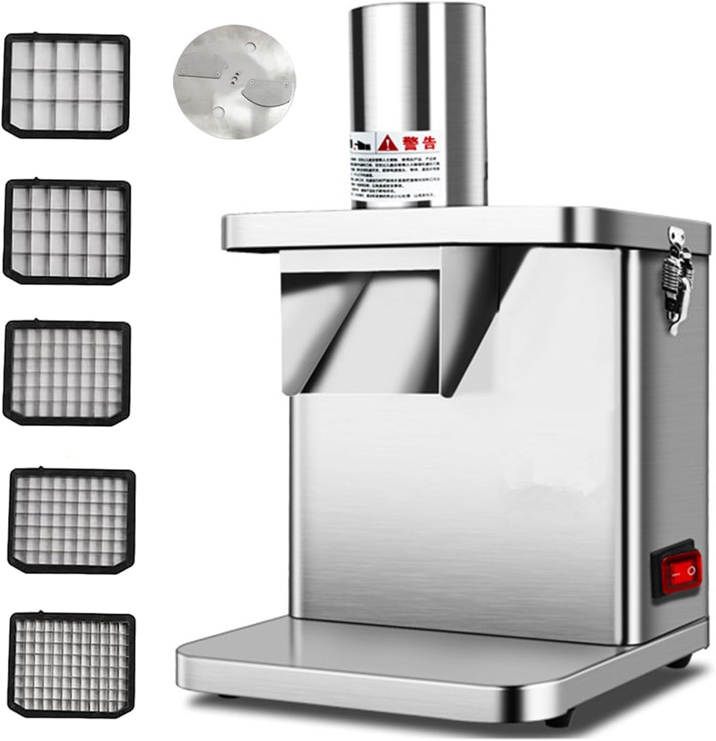 ASerZenith Commercial Vegetable Dicer Electric Vegetable Slicer Automatic Potato Onion Carrot Dicing Cube Cutting Machine