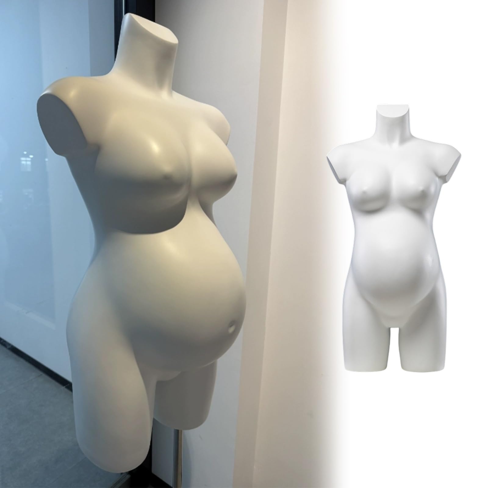 Labasuan Display Pregnant Mannequin Form, Female Dummy Model for Clothes, Woman Dress Form Manikin Torso, Maternity Dummies for Clothing Shops, Sewing & Boutiques