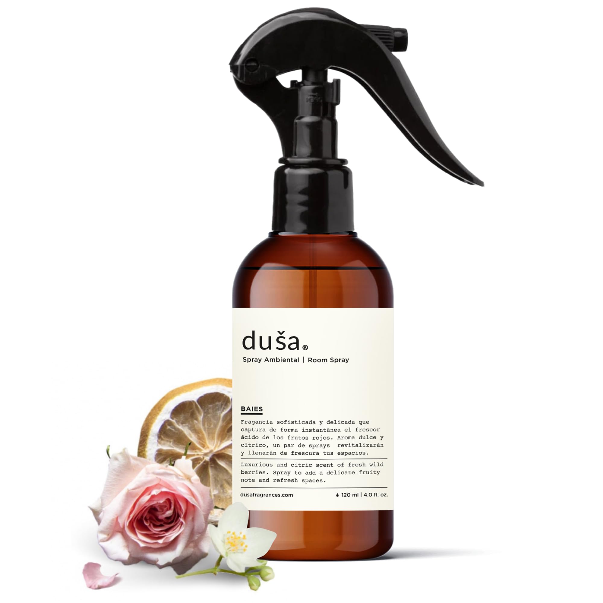 Dusa Baies Room Spray - 4 fl oz - Ultimate Home Fragrance, Bed Room Essentials & Soothing Fabric - Natural Air Freshener & Linen Mist for Home -