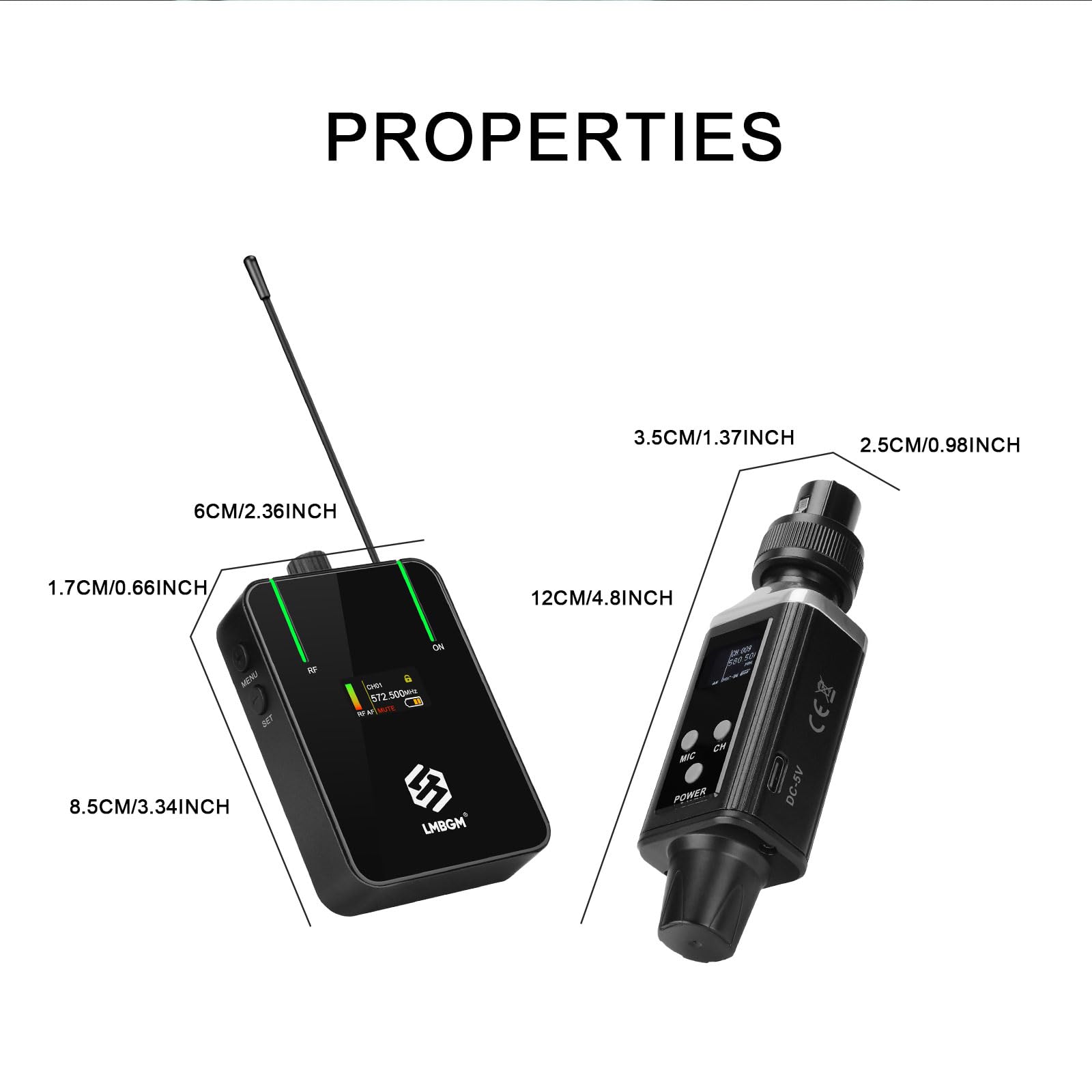 AR9 UHF Mono Wireless In Ear Monitor System Transmitter & Beltpack Receiver for Studio, Band Rehearsal & Live Performance (AR9 Pro-1)