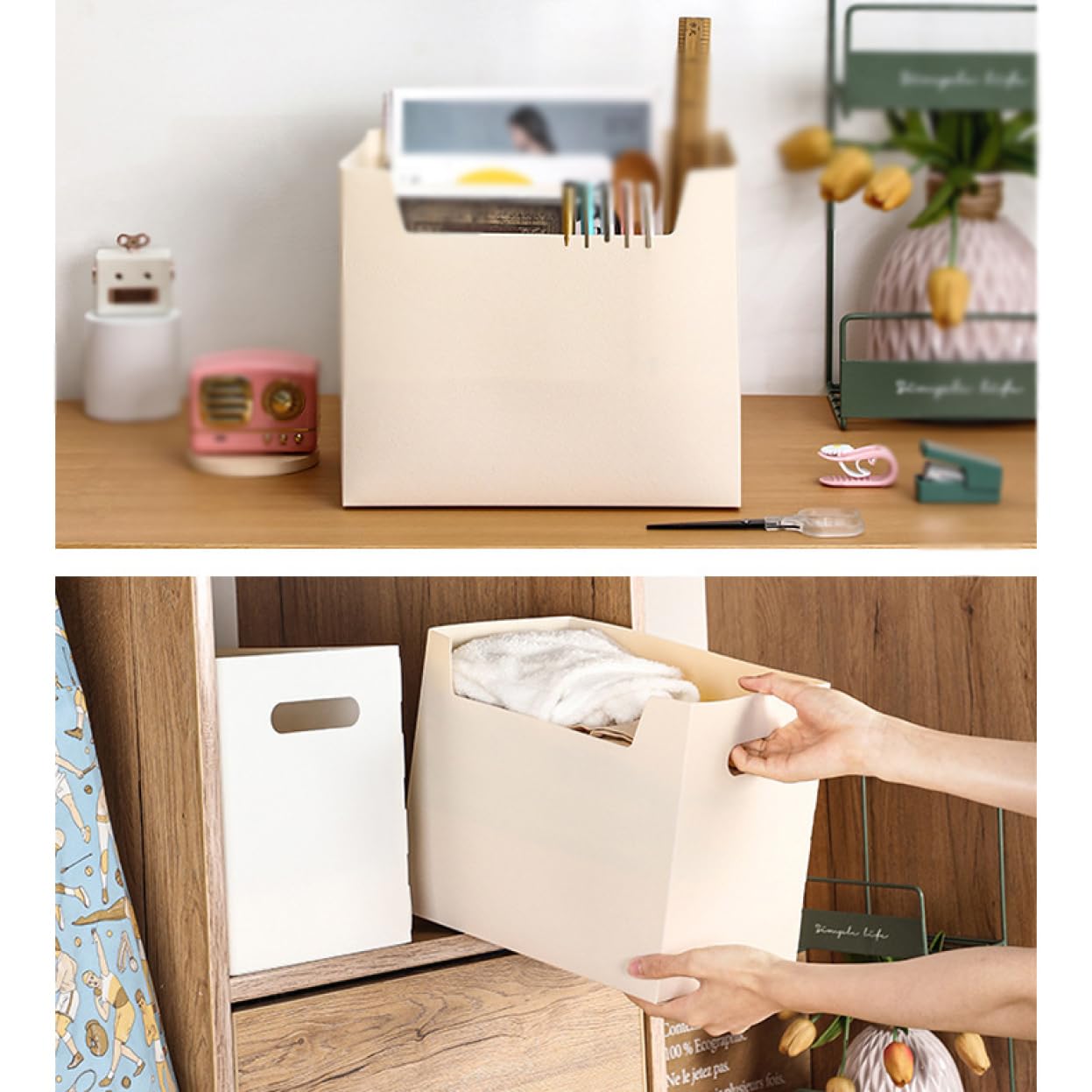 Amazon.co.jp: [ZLUKUO] ファイルボックス ファイル立て ファイル