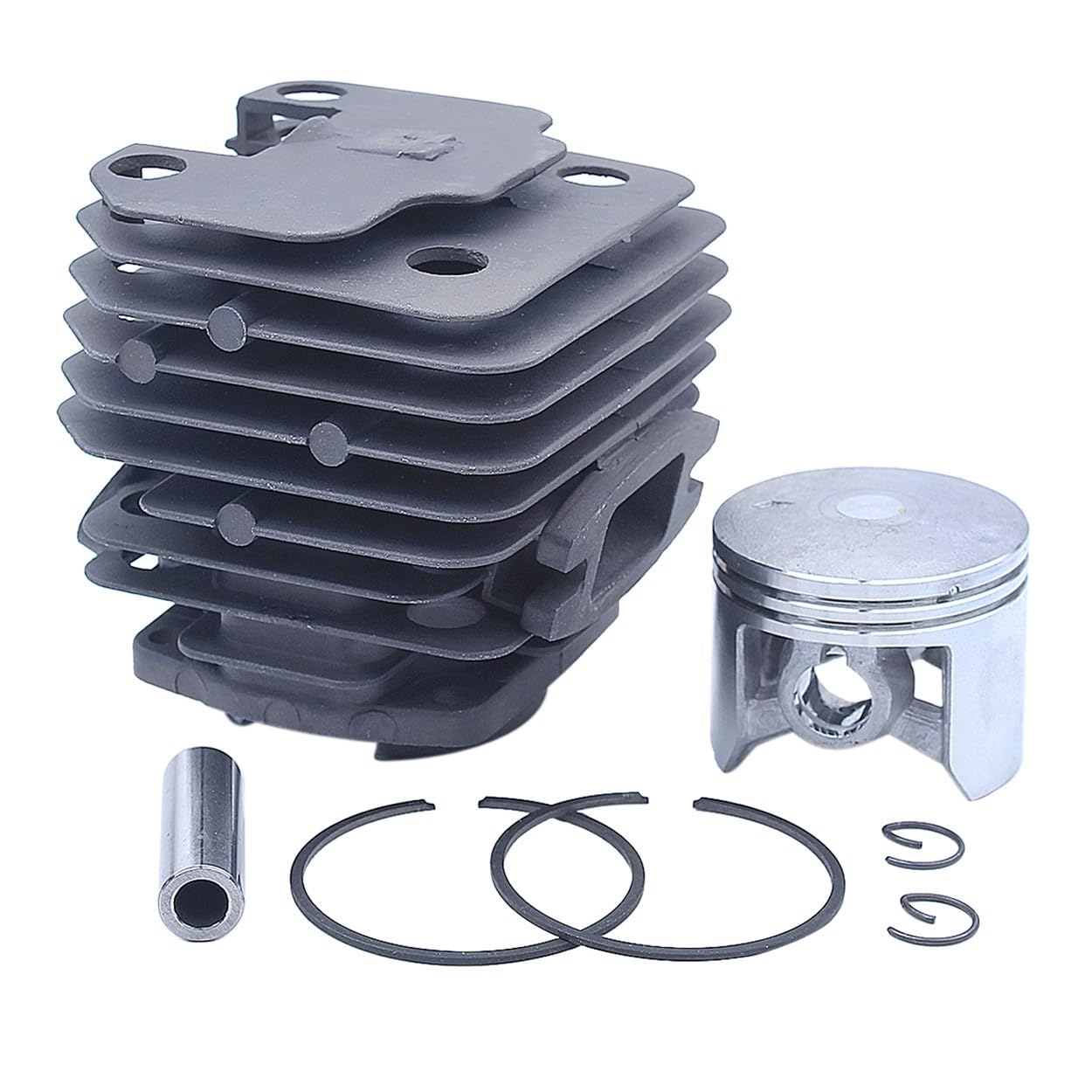 Kit de pistón de Cilindro de 45 mm, Juego de Juntas de carburador, Apto for motosierras de Gasolina de 45 CC, 52 CC y 58 CC.