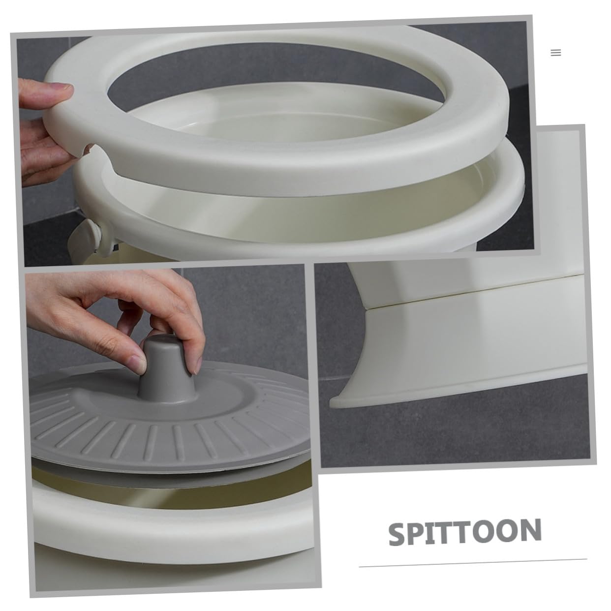 POPETPOP Vaso Usare, p e Urinare Portatile in Plastica Coperchio Facile per Adulti e Anziani, Adatto Casa e Viaggio