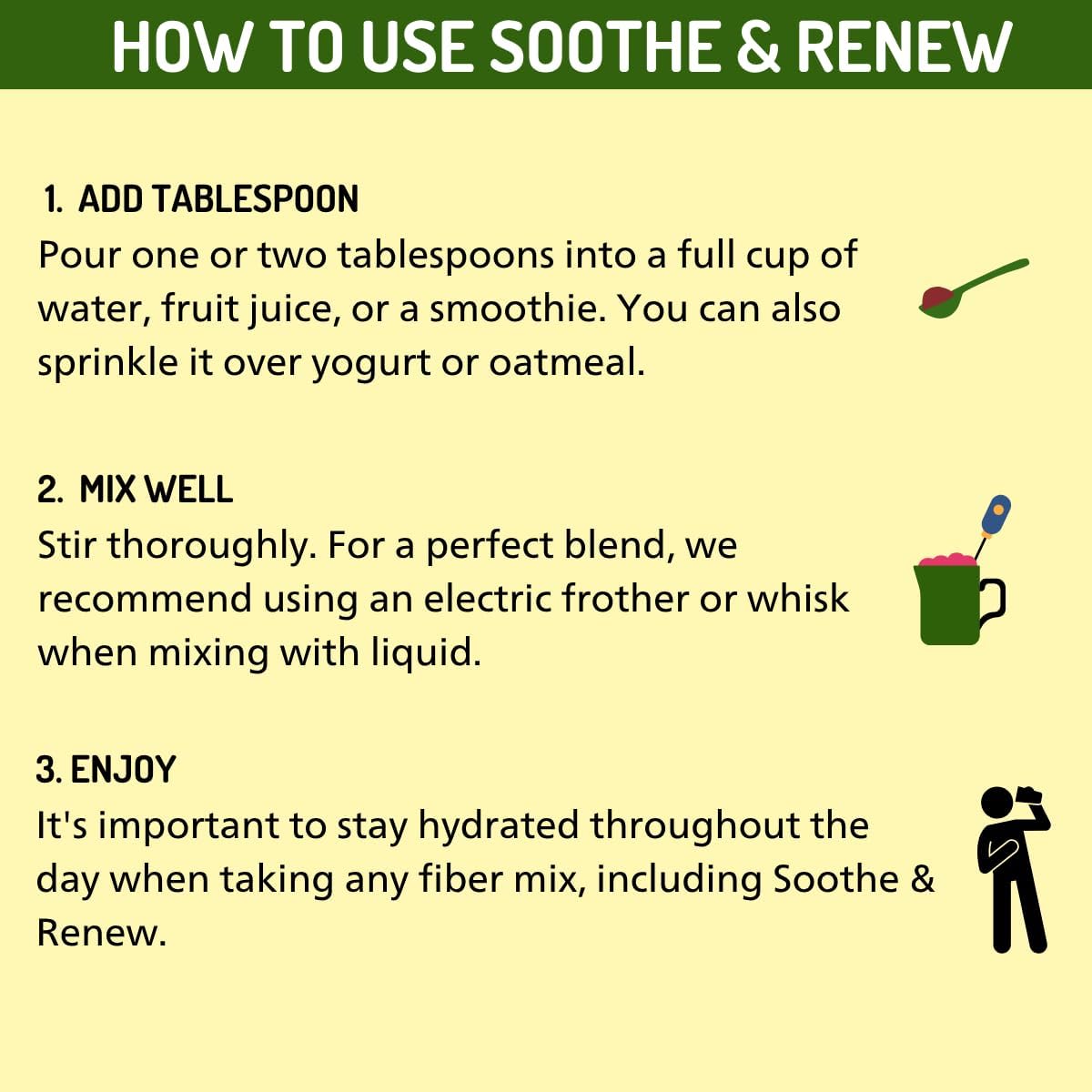 Soothe Naturals Soothe & Renew Fiber Supplement Powder - Daily Fiber Blend for Digestive Health, Bowel Regularity, Heart & Cholesterol Support with Psyllium, Flaxseed, Beetroot & Nopal-30 Servings