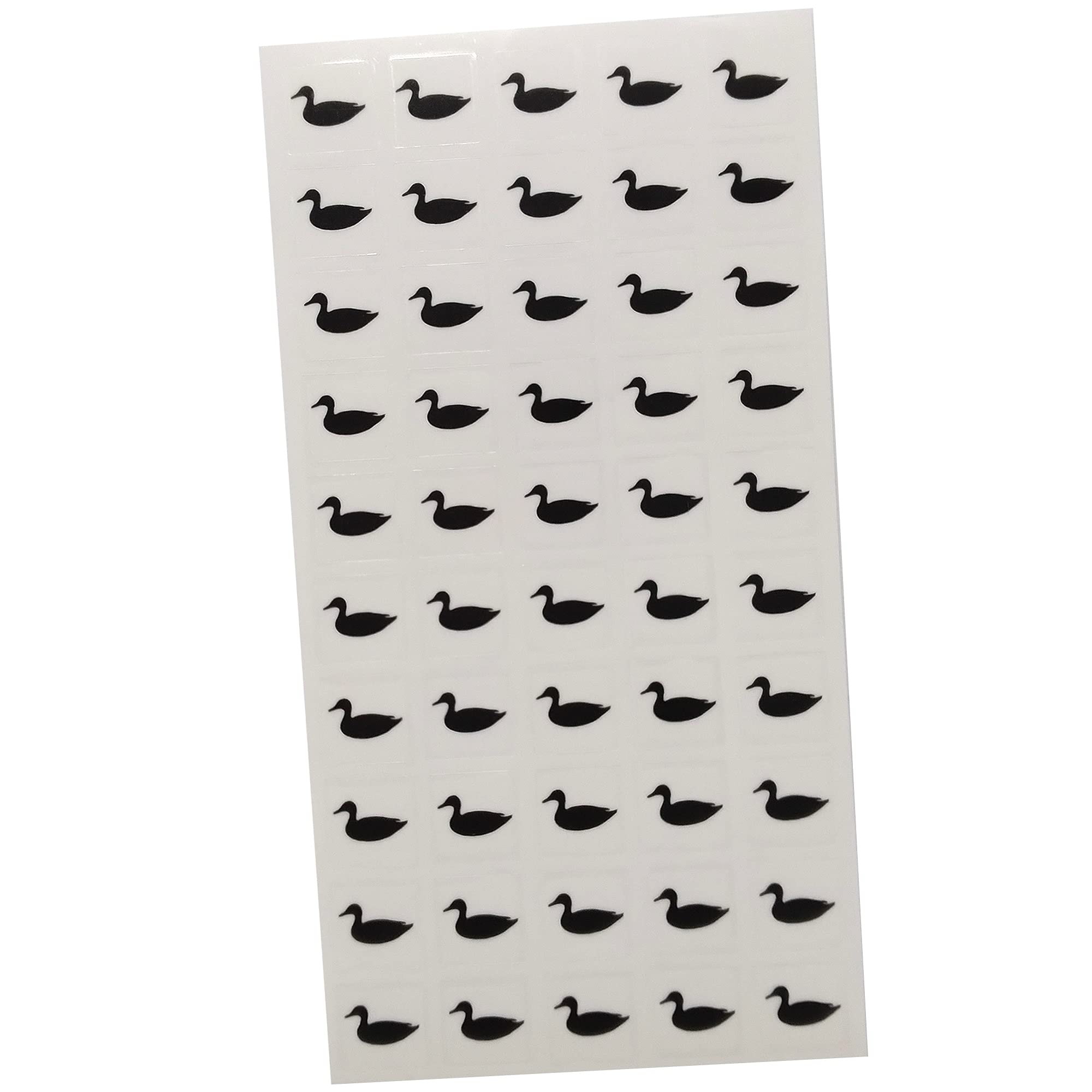 Autocollants pour cartes de table au design transparent discret et icône canard noir