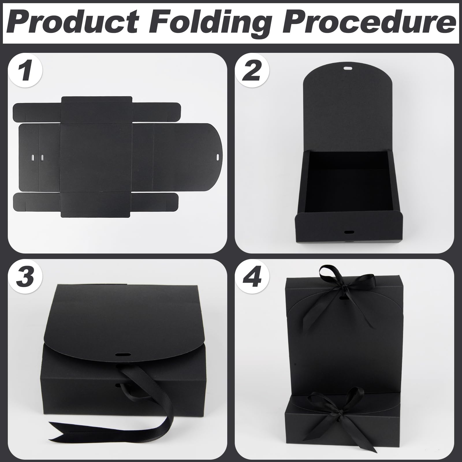 Boite Cadeau Or Avec Couvercles 23x23x18cm Profond Boîte Cadeau Avec Ruban Papier De Soie Déchiqueté Cartes De Voeux Pour Noël Anniversaire Mariage