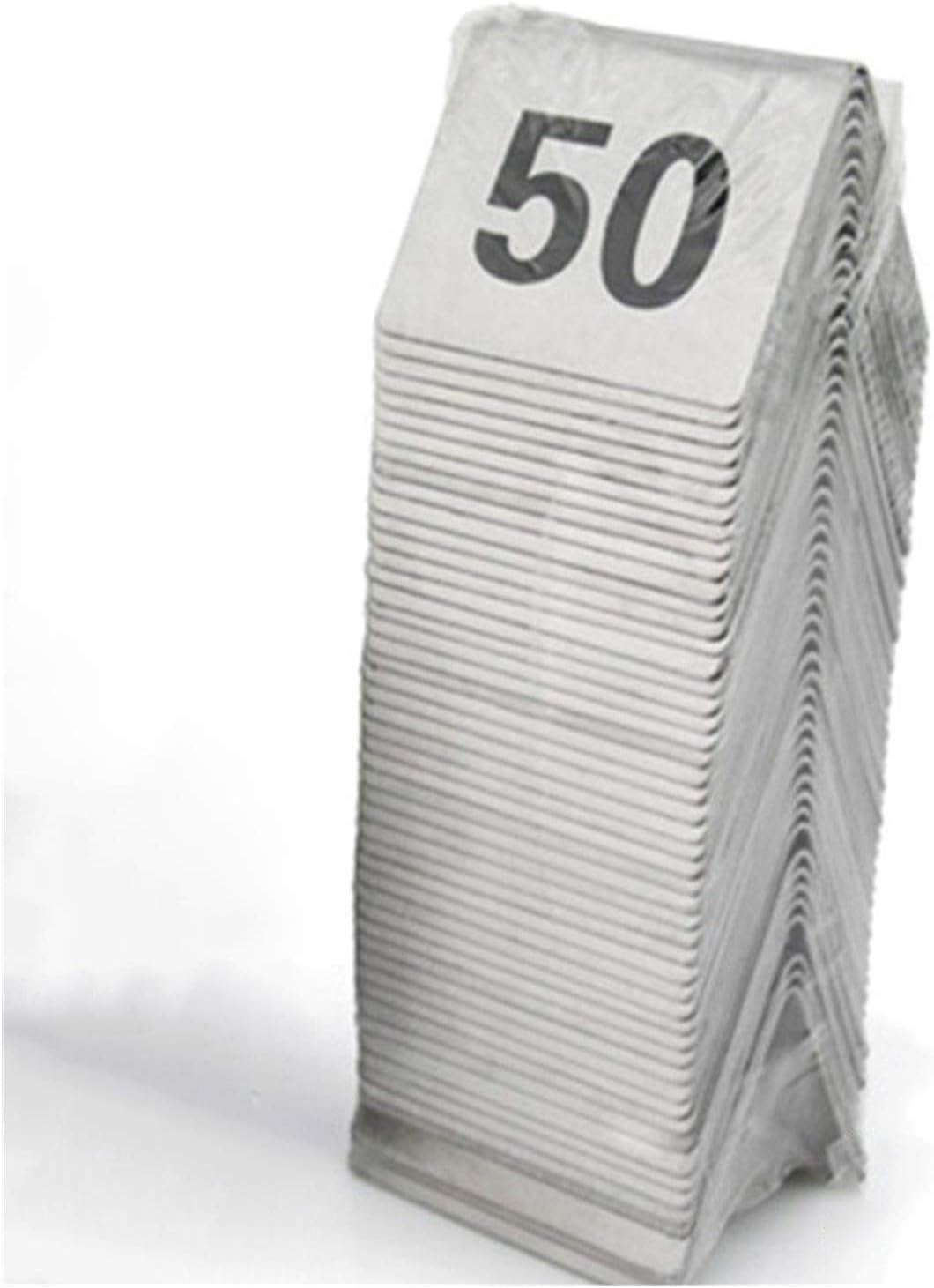 Numéros de table de 1 à 50 en acier inoxydable pour restaurant et café - 8