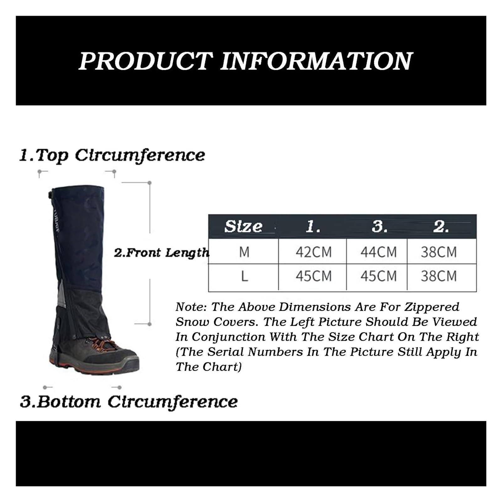 KEuLen Wandergamaschen, Outdoor Gamaschen, Outdoor Wandern Walking Klettern Jagd Legging Gamaschen, for Schlamm Berg(Color 1,Medium)