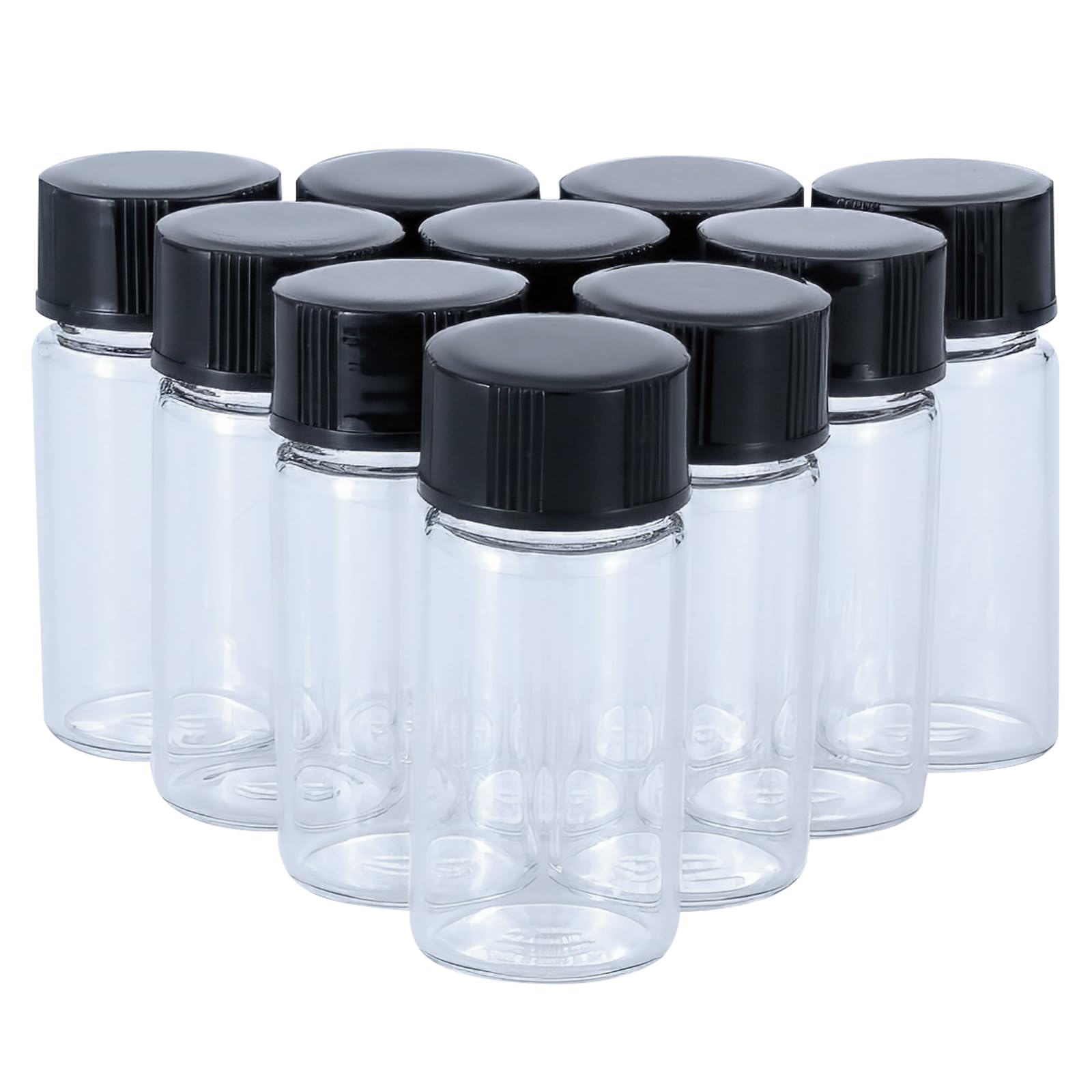 5ml Clear Glass Bottles for Essential Oils, Chemistry Lab Chemicals, Colognes & Perfumes (10 Pieces)