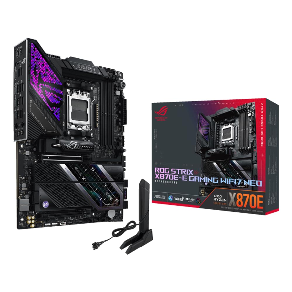 ASUS ROG Strix X870E-E Gaming WiFi7 Neo AMD ATX Motherboard (AMD AM5, 18+2+2 Power Levels, DDR5, 5X M.2 Slots, M.2 Q-Release, PCIe 5.0, 2X USB4, USB 10Gbps Type-C, Aura Sync RGB)-image-6