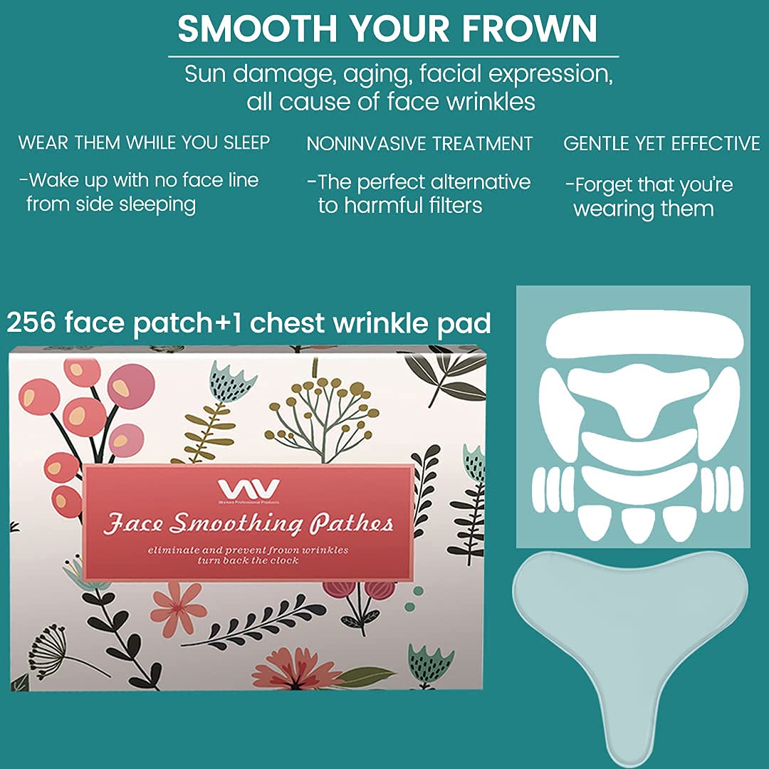 Muzooy Face Wrinkle Patches, 256 Face Anti-Wrinkle Patches for Smoothing Eyes Mouth or Forehead Wrinkles - Image 3