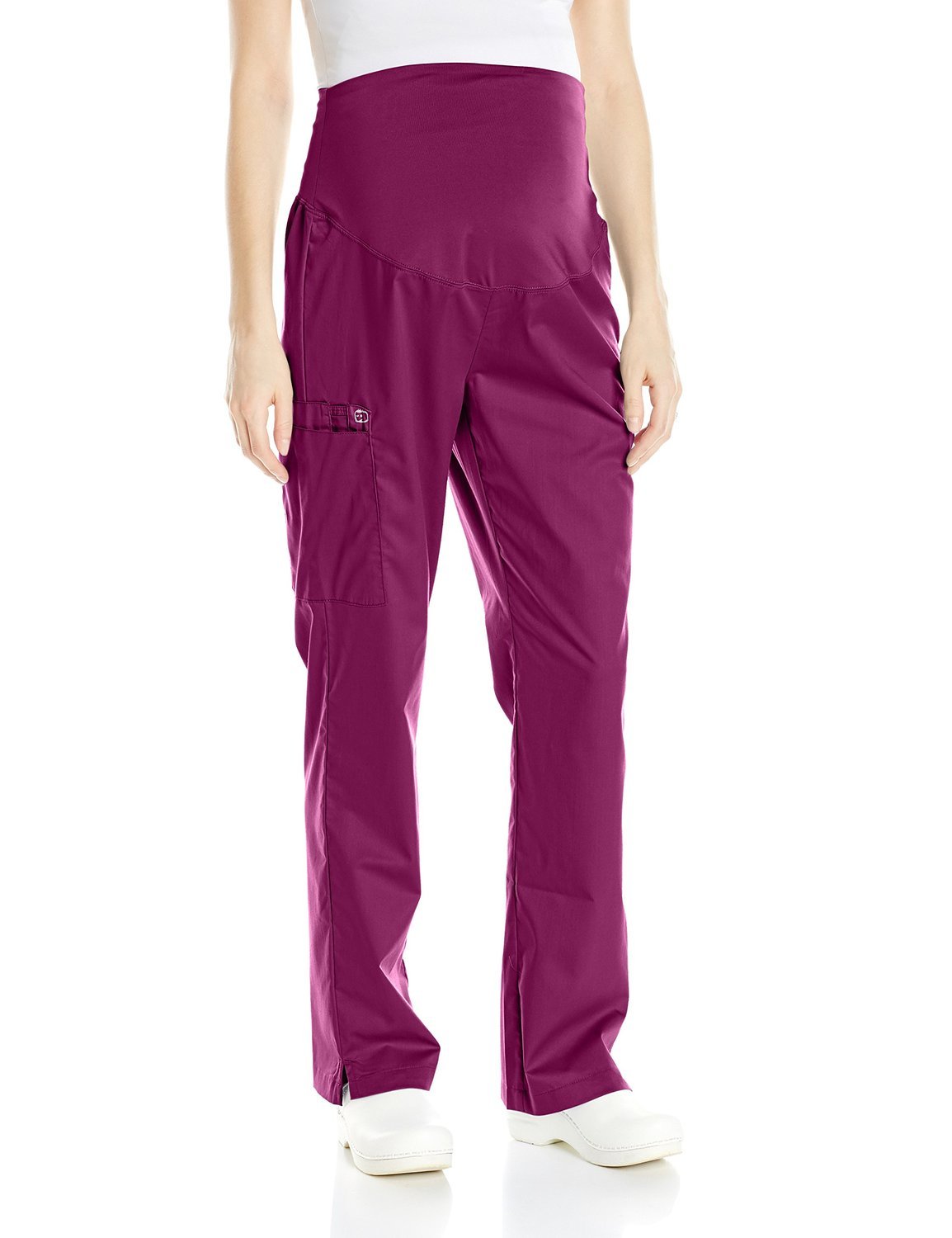 WonderWink Womens Wonderwork Fashion Maternity Pants Wine X-Small US