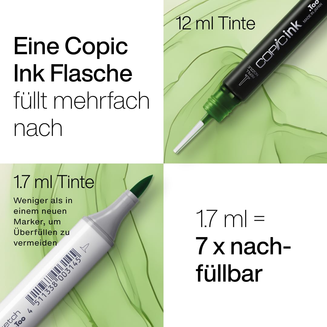 COPIC Sketch Set "Starter Set", 24er Set im Wallet, Twin Marker mit einer mittelbreiten und einer Brush-Spitze