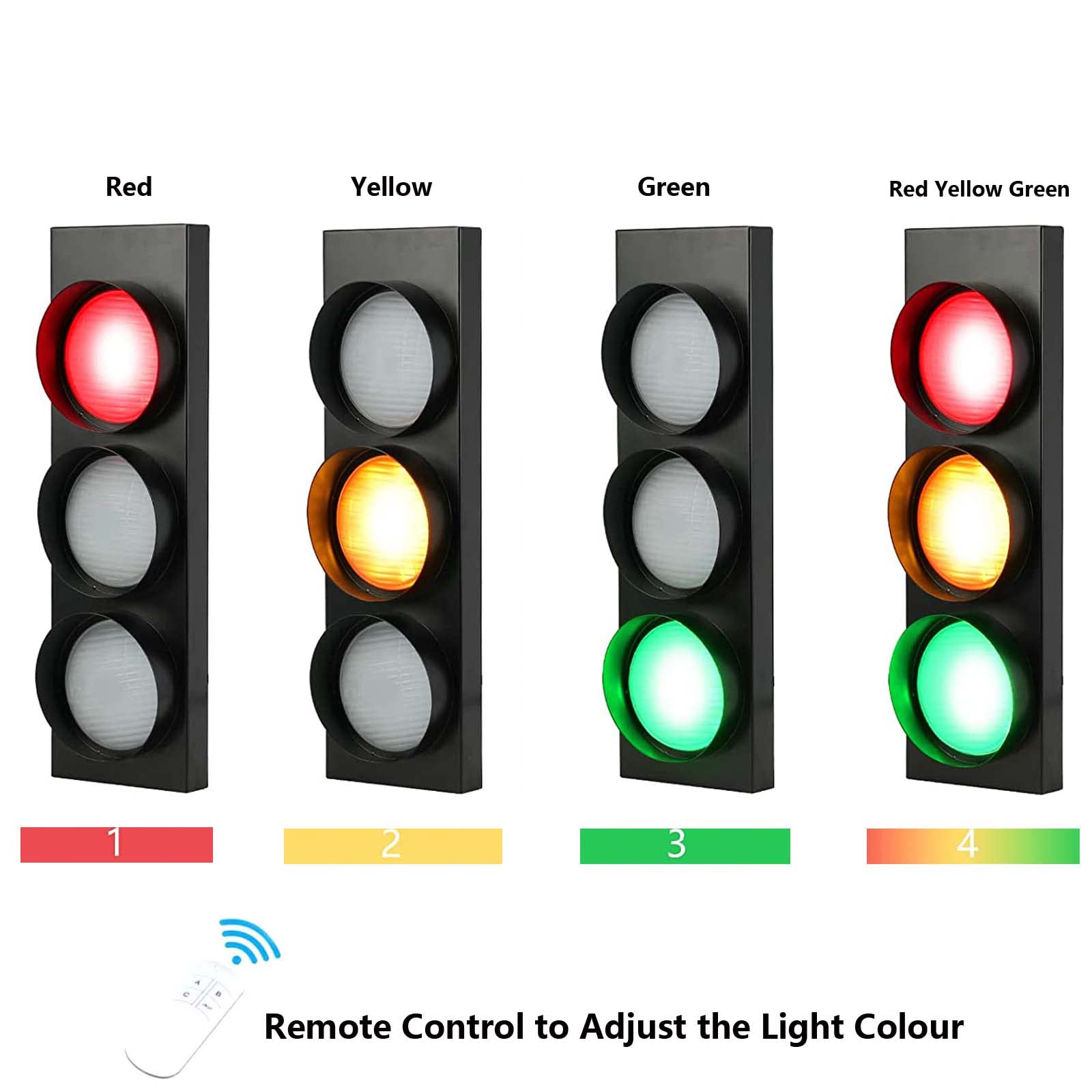 Traffic Light Wall Decor Adjustable LED Traffic Lamp with Remote