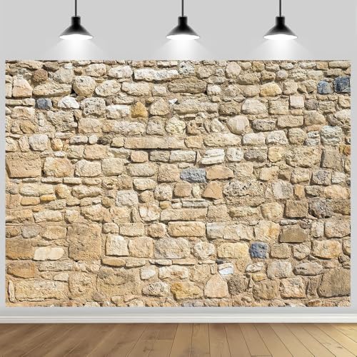 Fondo vintage ladrillo piedra 7x5FT para fotografía miniatura 2