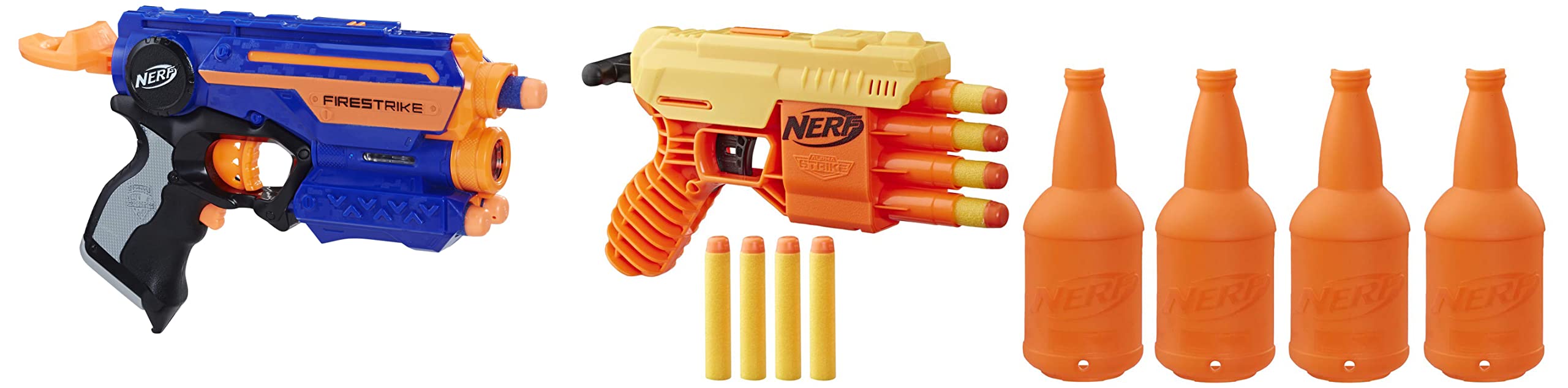 Nerf N-Strike Elite Plastic Fire Strike Blaster (Ages 8 and Up)&Nerf Fang Qs-4 Targeting Set - 13-Piece Alpha Strike Set Includes Toy Blaster,Multicolor (B0B9KZN6RN) Amazon Price History, Amazon Price Tracker