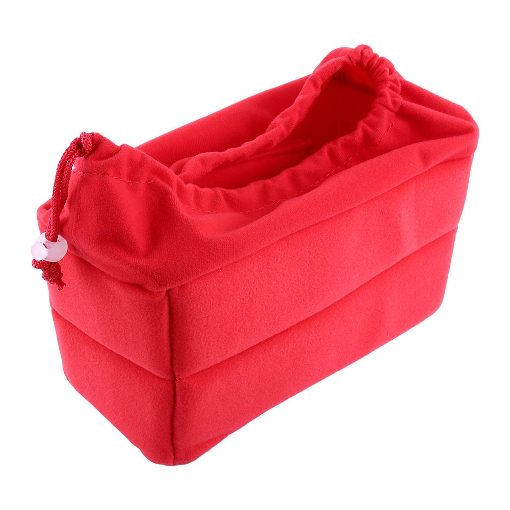Borsa per fotocamera imbottita con divisorio universale con inserto antiurto Fotocamera DSLR Blu Rosso Nero (Rossa)